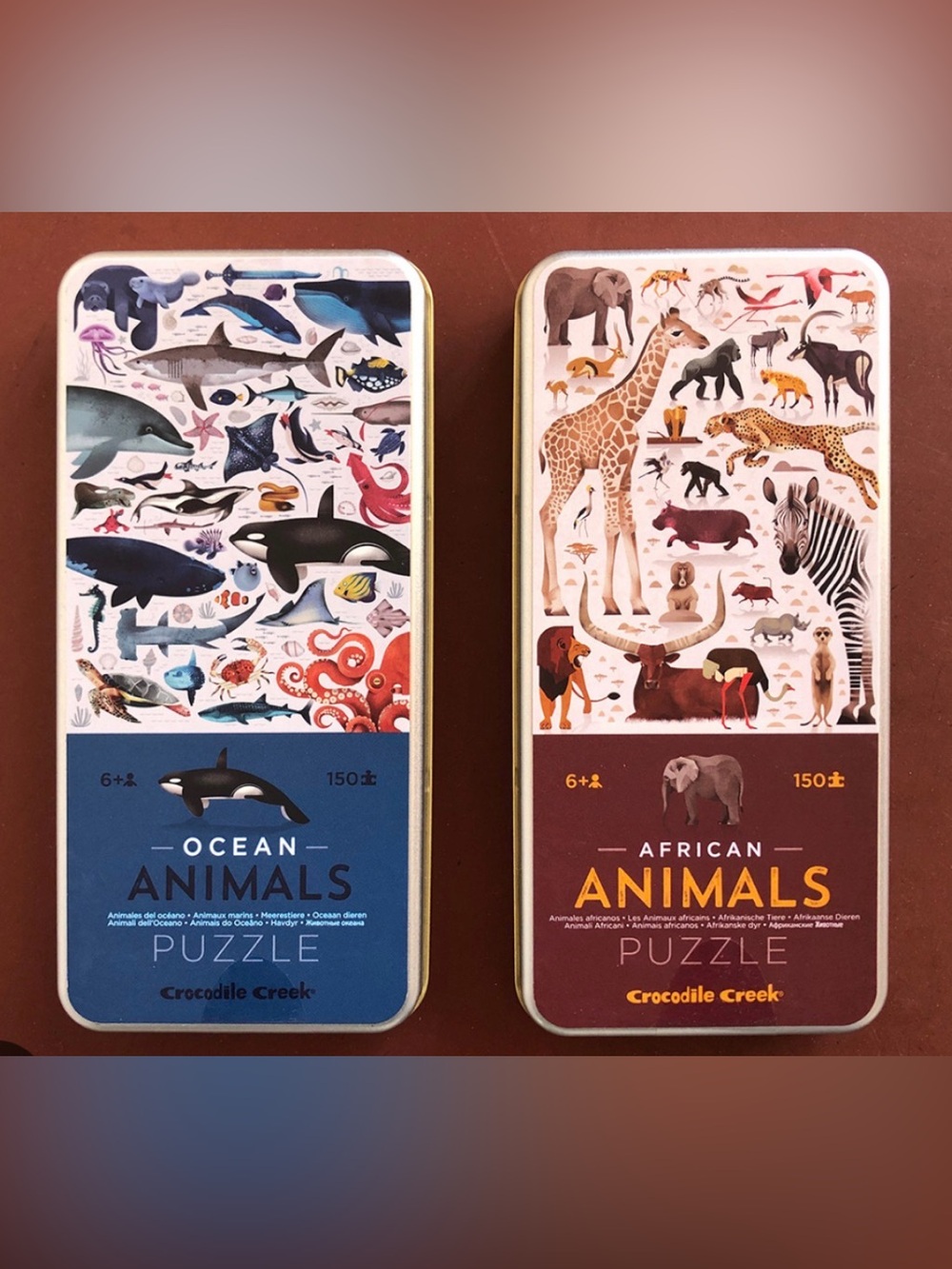 Crocodile Creek Ocean Animals Puzzle - Blue